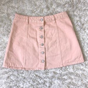 Light Pink Button Down Skirt
